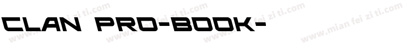 clan pro-book字体转换